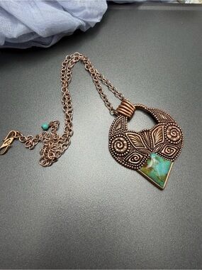 Studio Barse Copper Turquoise Pendant Necklace #6SN